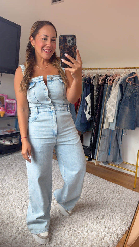 Light Denim Jumpsuit