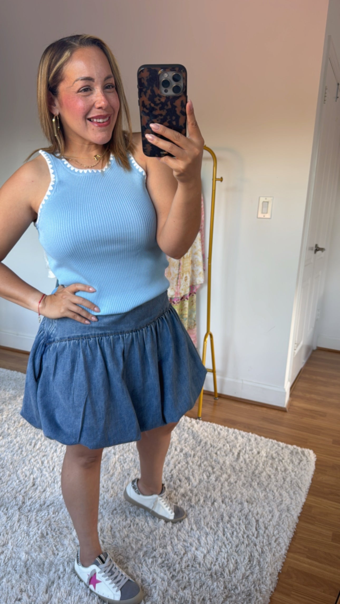 Denim Ballom Skirt