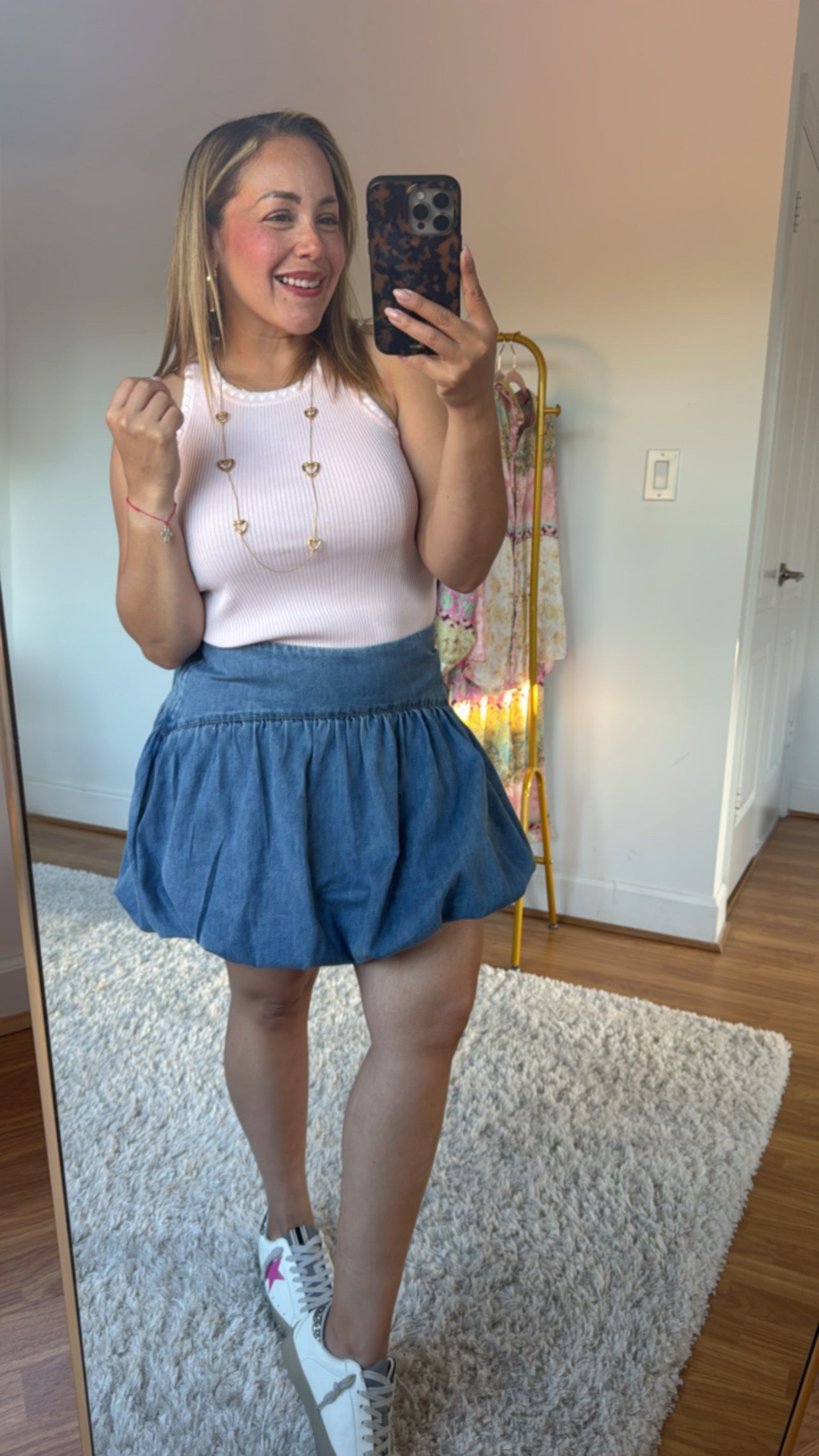 Denim Ballom Skirt