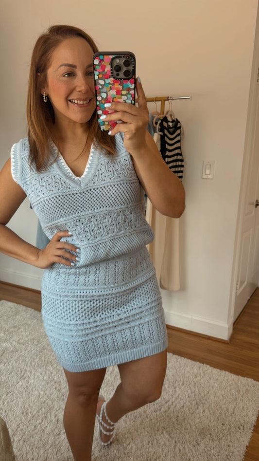 Sky Blue Crochet Set