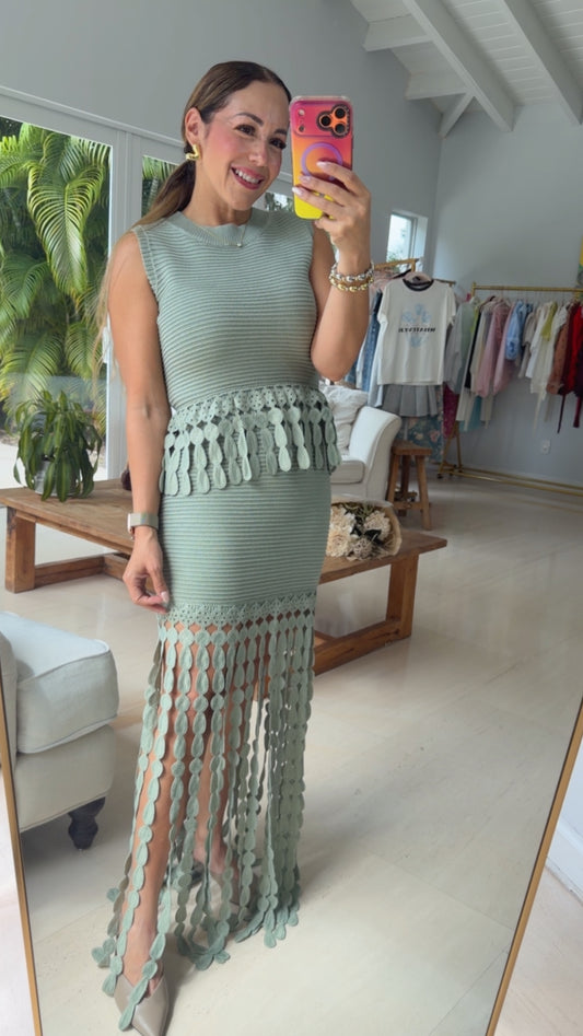 Olive Fringe Set