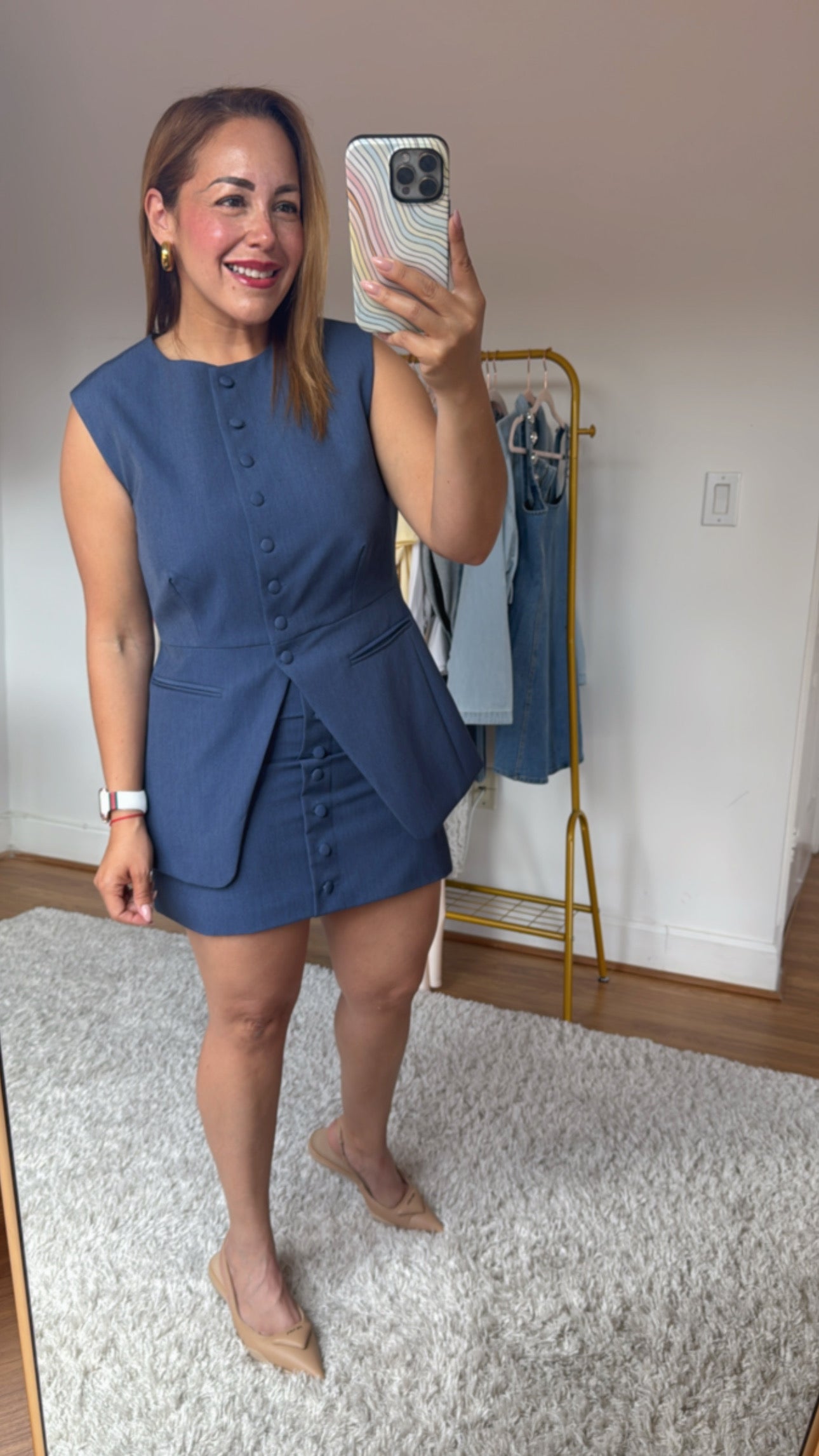 Denim Set Mini Skirt