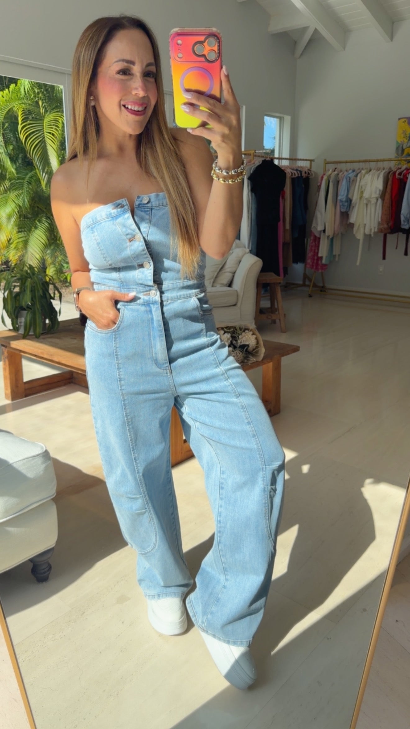 Denim Barrel Jumpsuit