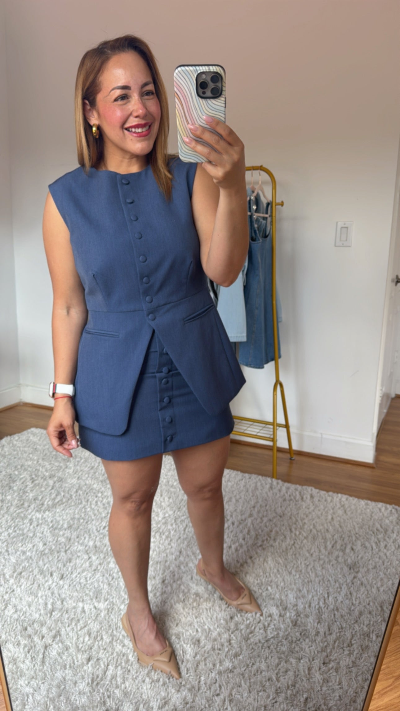 Denim Set Mini Skirt
