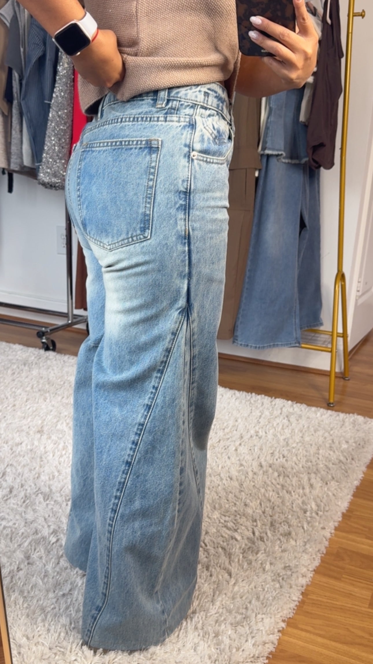 Medium Washed Flare Jeans