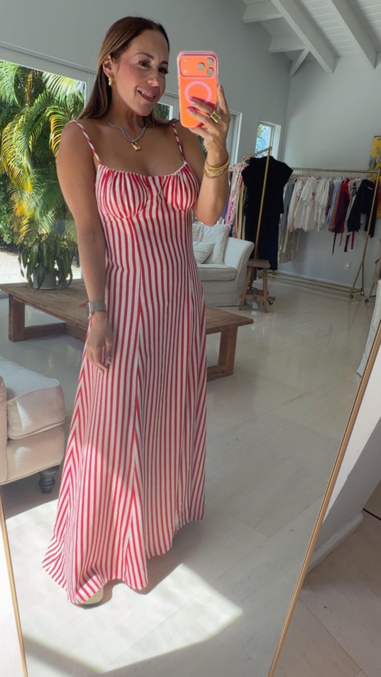 Red Stripped Bustier Dress
