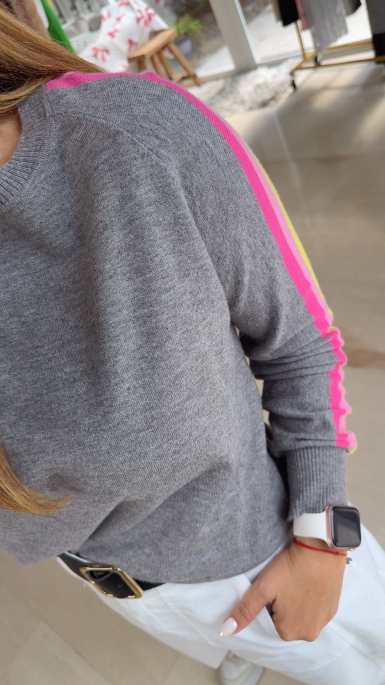 Rainbow Grey Sweater