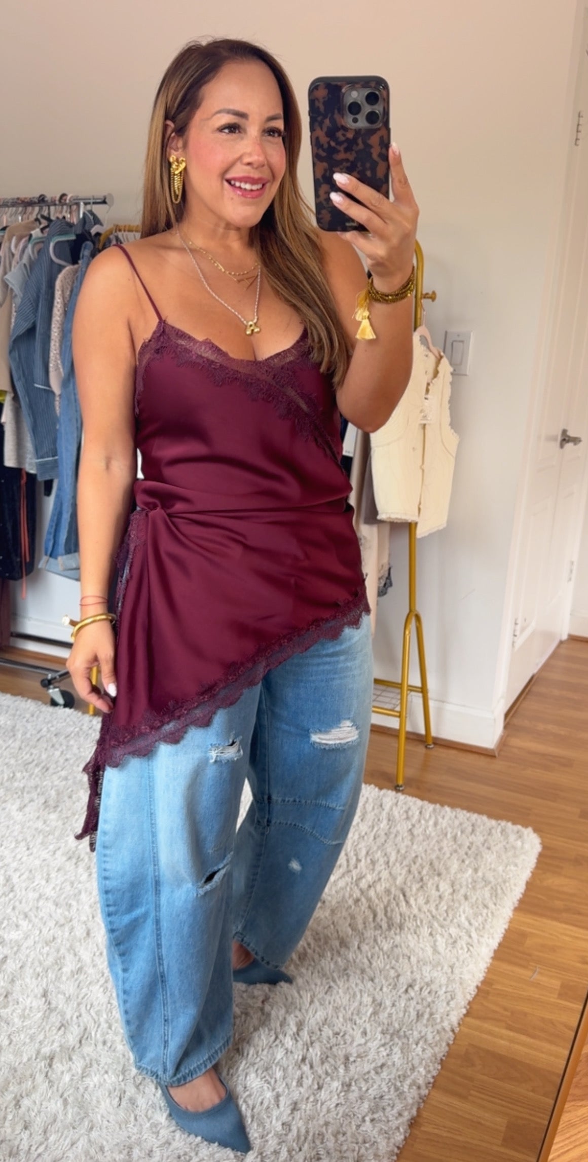 Blusa de seda Asimétrica