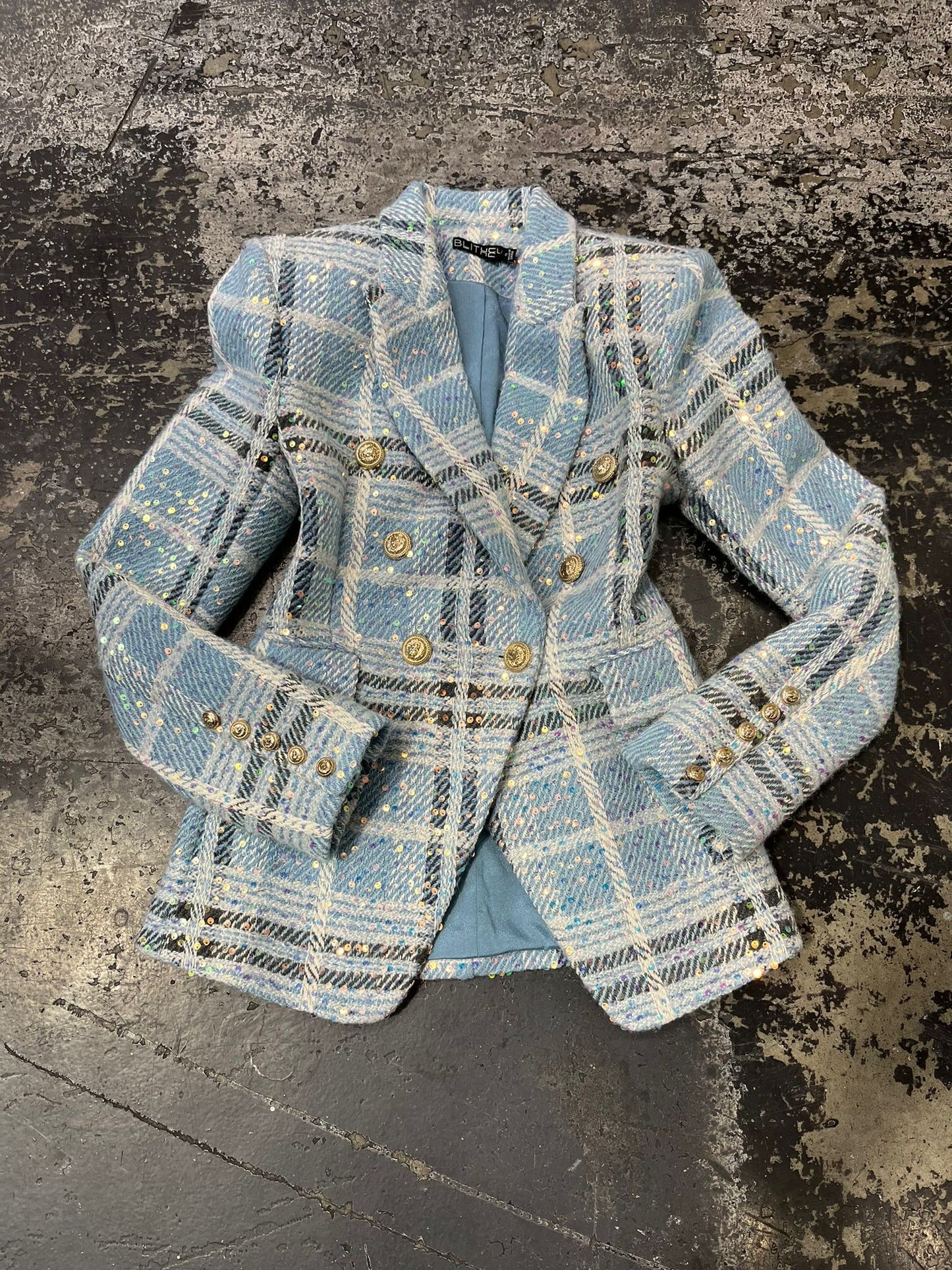 Blue Plaid Blazer