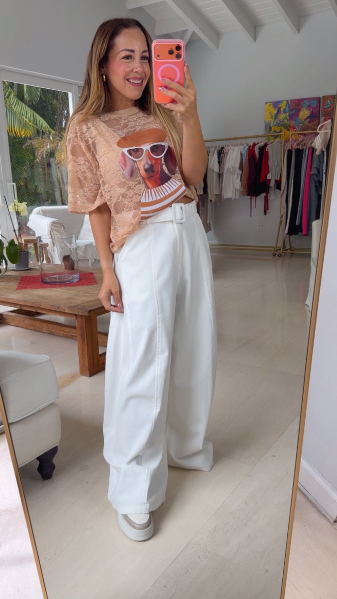 Puppy Lace Top