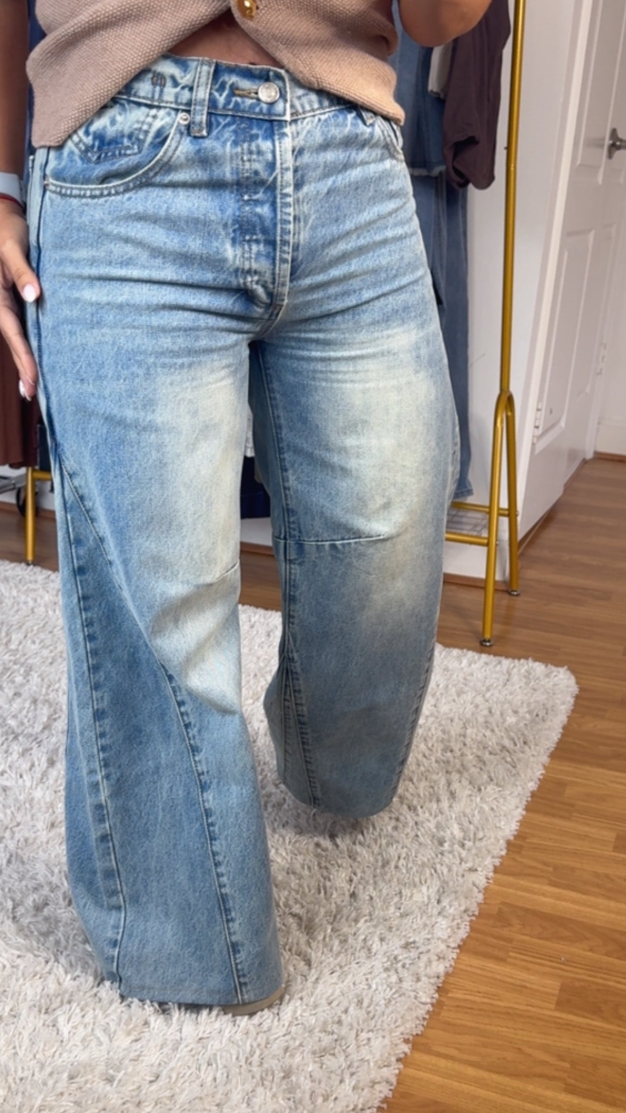 Medium Washed Flare Jeans