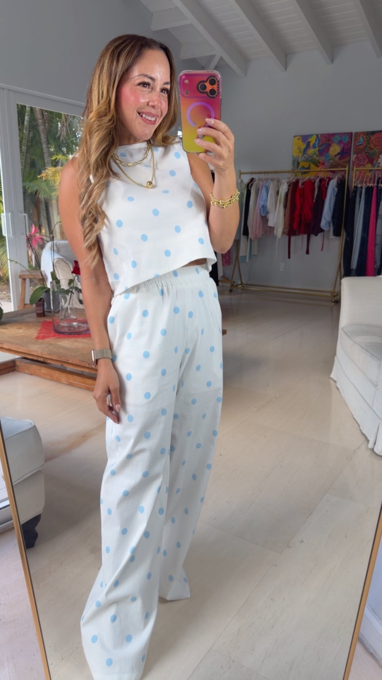 Baby Blue Polka Dots Set