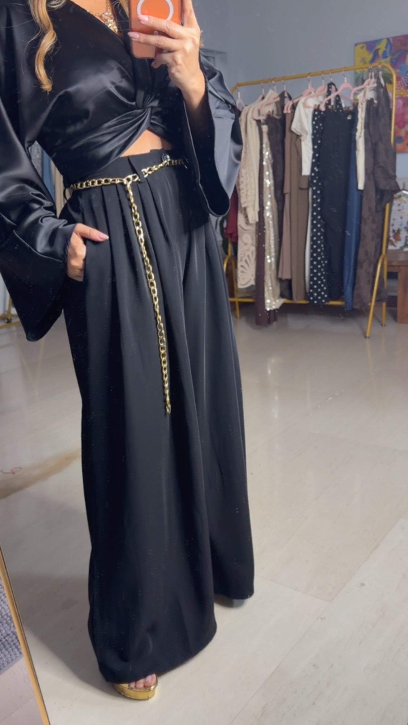 Palazzo Noir Pant