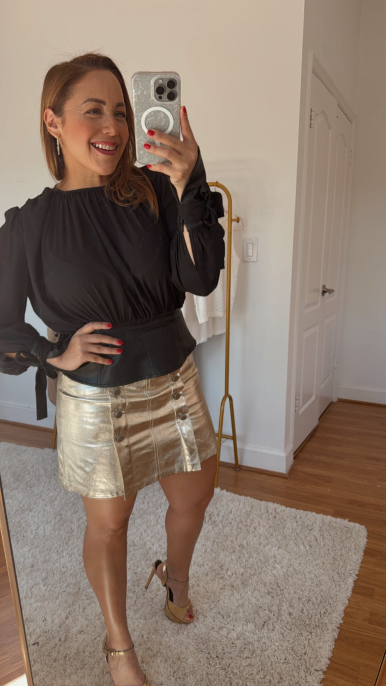 Metallic Mini Skirt