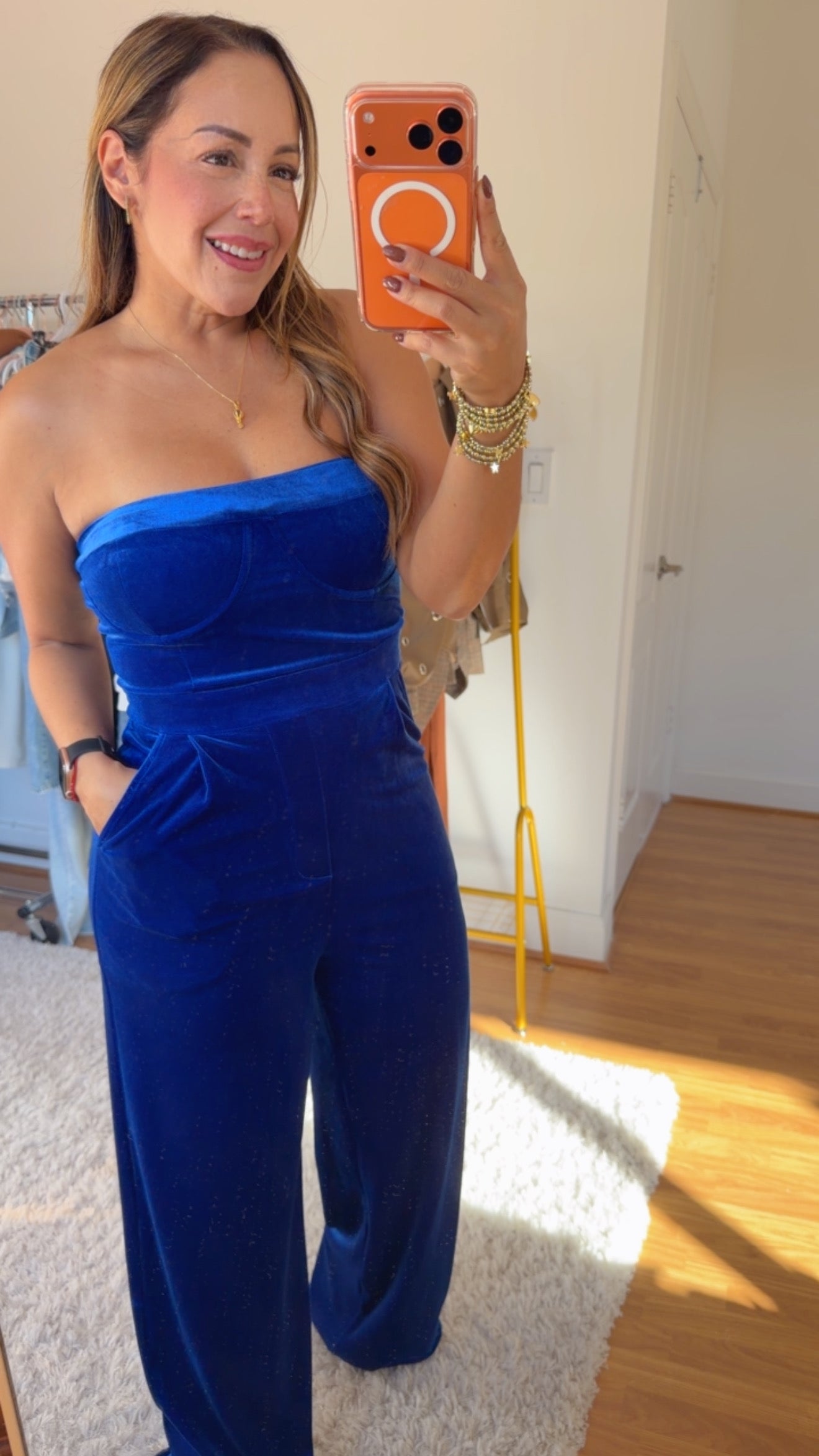 Velvet Blue Jumpsuit