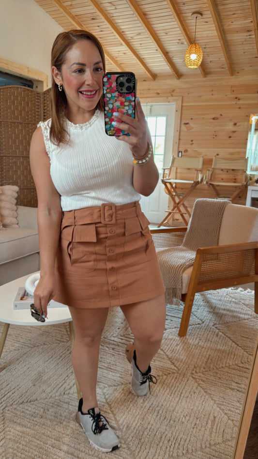 Camel  Skort