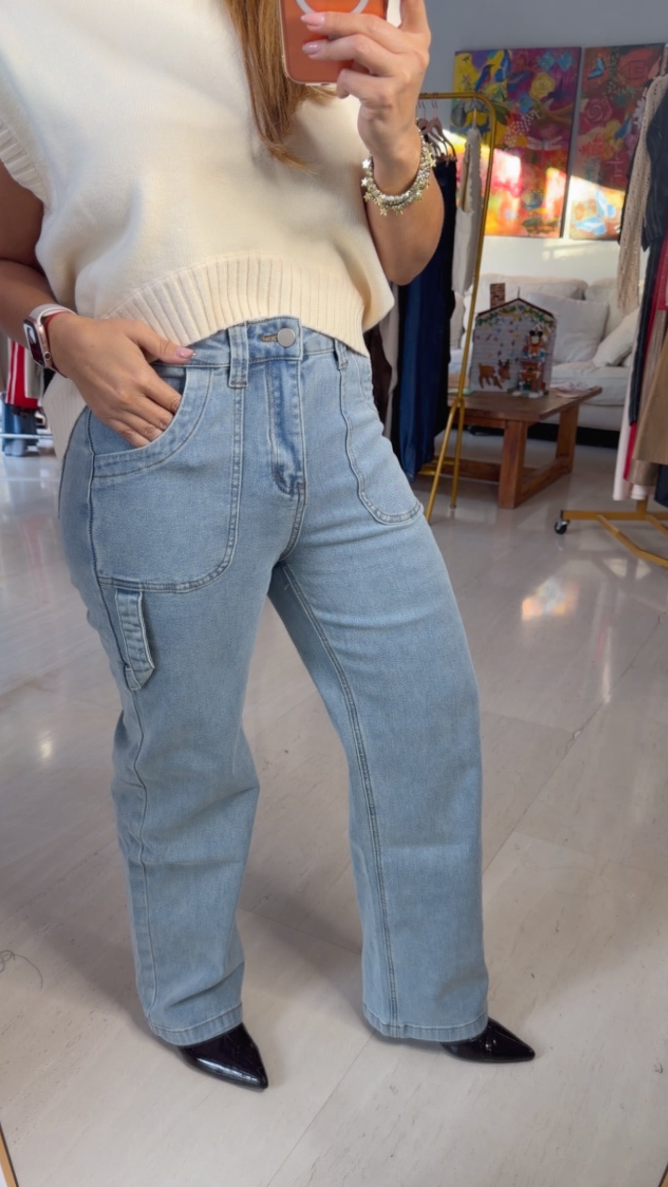 Tie - Up Jeans