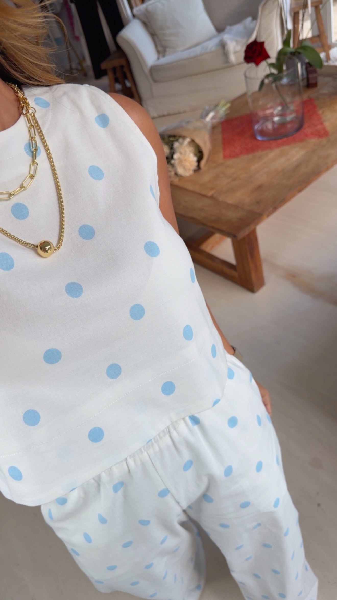 Baby Blue Polka Dots Set