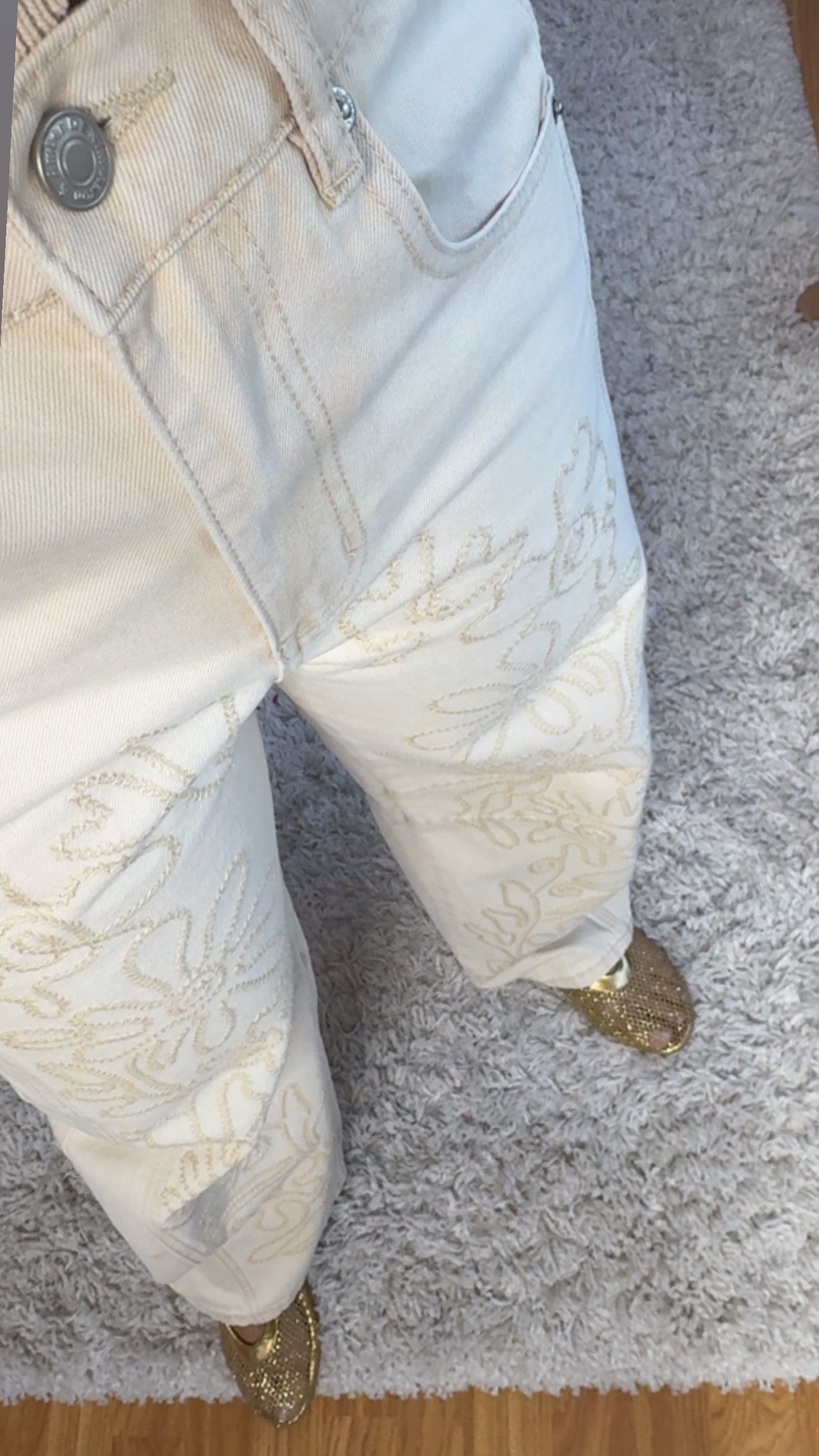 Light Nude Barrel Jeans