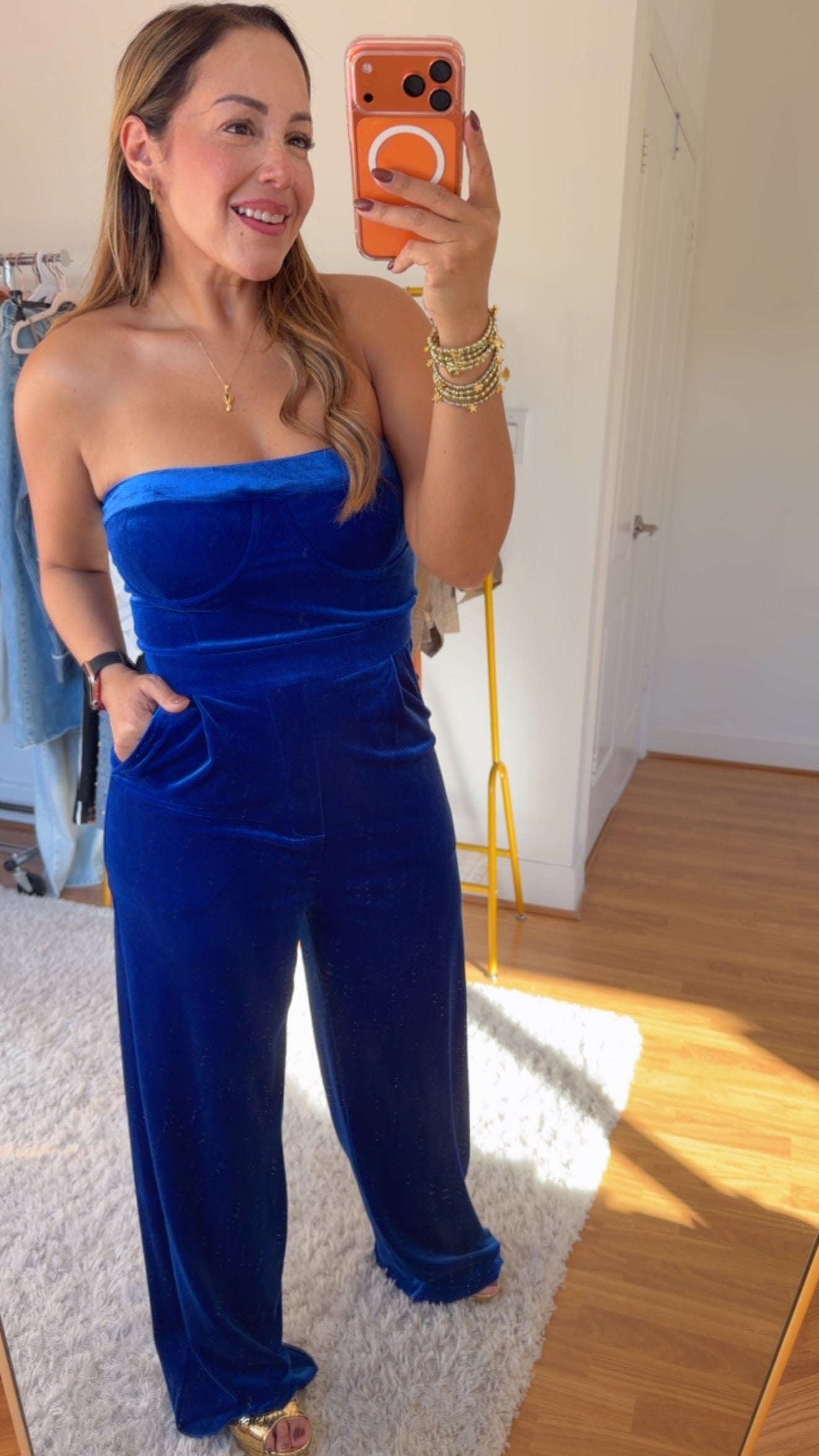 Velvet Blue Jumpsuit