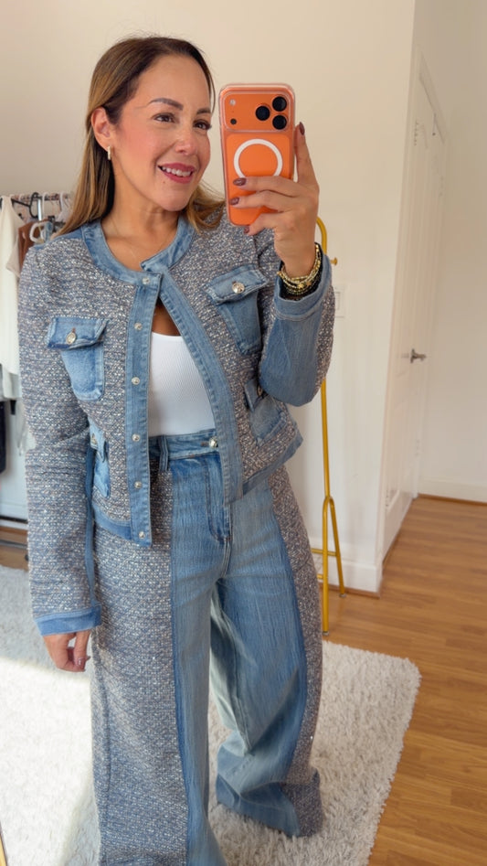 Denim Tweed Set